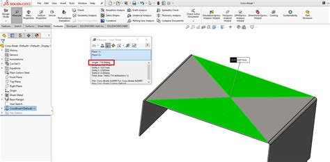 cross break sheet metal solidworks|SolidWorks cross break template.